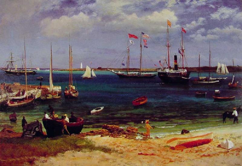 Albert Bierstadt Nassau Harbor Germany oil painting art